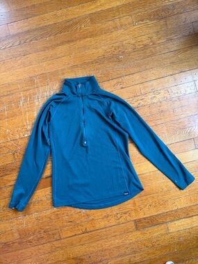 Patagonia Dark Teal Zip-Neck Pullover